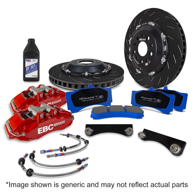 EBC Racing 23-24 Toyota GR Corolla 1.6T Red Apollo-6 Calipers 355mm Rotors Front Big Brake Kit