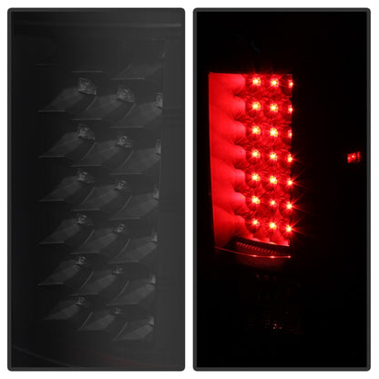 xTune Chevy Silverado 07-13 LED Tail Lights Black Smoke ALT-JH-CS07-LED-BKSM